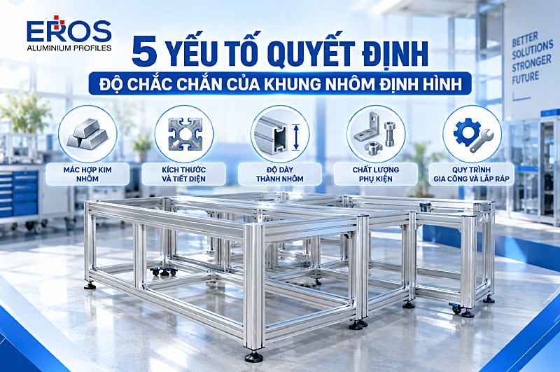 5 yếu tố quyết định độ chắc chắn của khung nhôm định hình