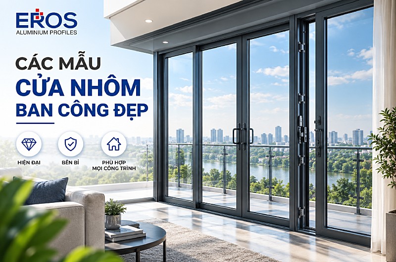 Các mẫu cửa nhôm ban công đẹp