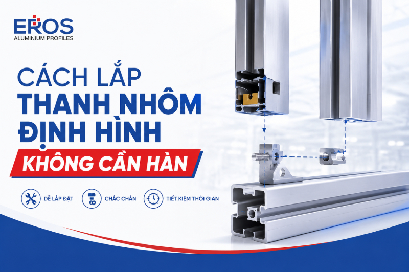 Cách lắp thanh nhôm định hình không cần hàn