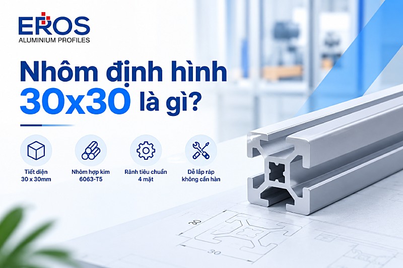 Nhôm định hình 30x30: Đặc điểm và ứng dụng thực tế