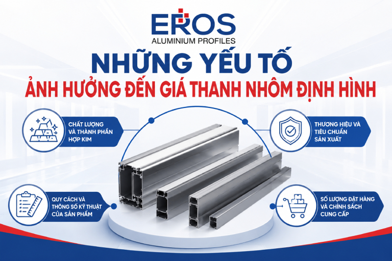 Những yếu tố ảnh hưởng đến giá thanh nhôm định hình